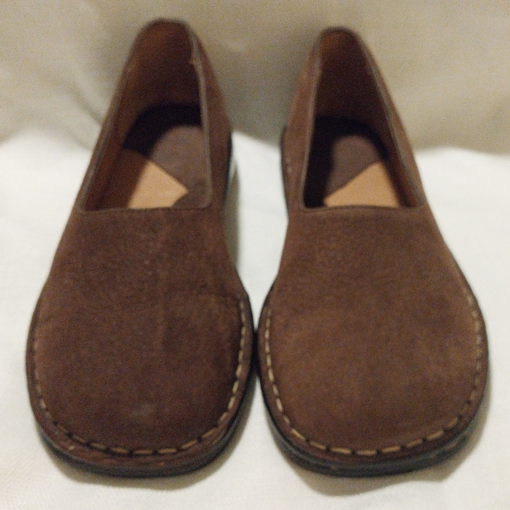 Born Brown Suede Flats Loafers